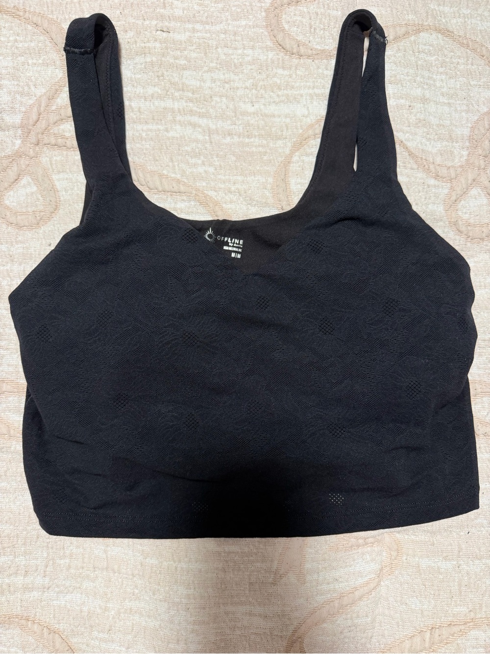 aerie Black Tank Top Cropped Bralette